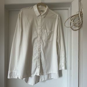 Madewell White Cotton Button Up